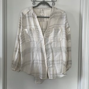 Cream stripe blouse